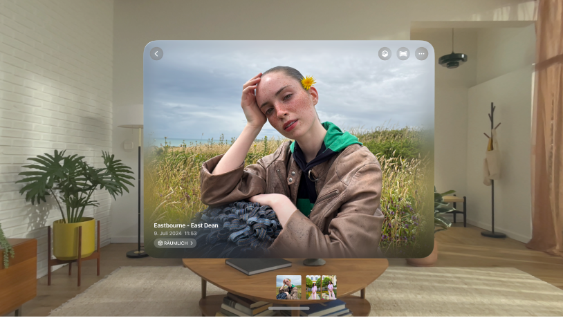 Ein räumliches Foto auf der Apple Vision Pro.