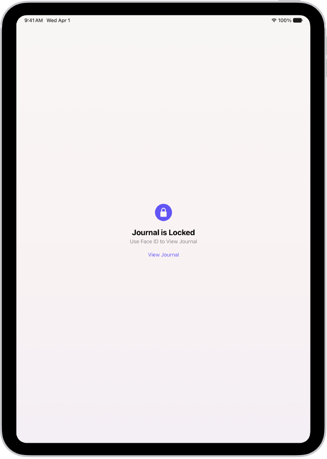 Günlüğünüzün kilidinin açılması için Touch ID kullanmanızı isteyen bir ekran